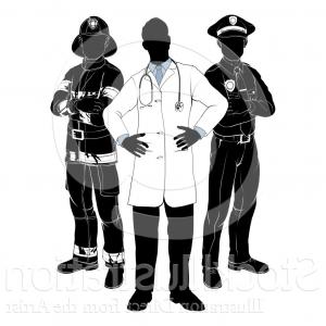 300x300 Stock Photo People Vector Logo Design Template Police Firefighting