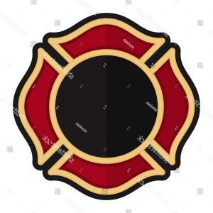 300x300 Fire Department Logo Or Label Firefighter Fireman In Helmet Holds