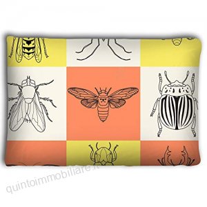 300x300 Mizongxia Pillow Cases Insect Icons Set Cicada Stag Beetle Firefly