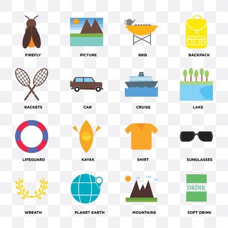 450x450 Set Of Icons Such As Soft Drink, Mountains, Planet Earth