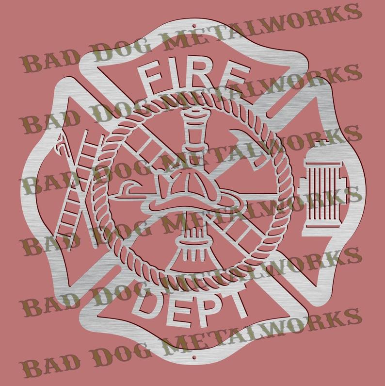 794x795 Fireman's Maltese Cross Svgdxf Vector Art Digital Etsy