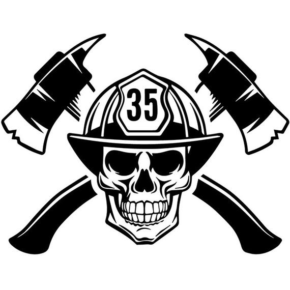 570x570 Firefighter Logo Firefighting Rescue Axes Fireman Fighting Etsy