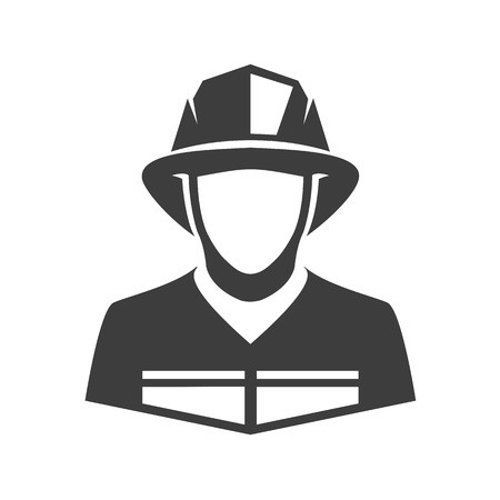 450x450 Fireman Vector Icon Illustration Of Fireman Isolated On White
