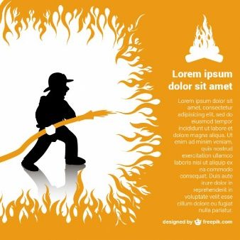 338x338 Fireman Vector Template Design Ideas Fire Vector, Vector Free