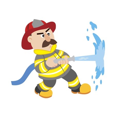 450x450 An Illustration Of Cartoon Firemanvector Royalty Free Vector