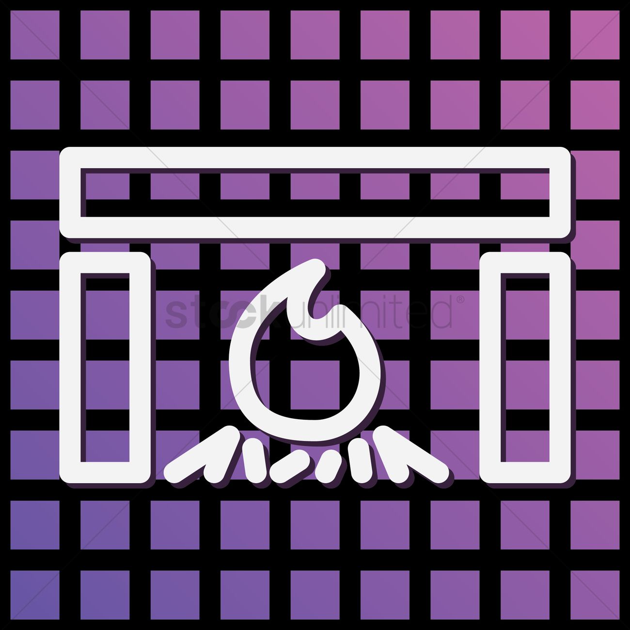 Fireplace Vector Image 1300x1300 Fireplace Vector Image