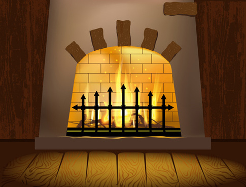 Fireplace Free Vector Download 485x368 Fireplace Free Vector Download