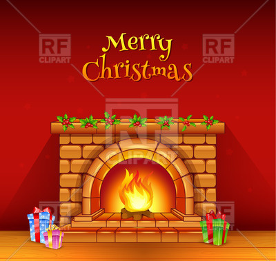 Room With Christmas Fireplace Vector Image Of Objects Sonneon 400x379 Room With Christmas Fireplace Vector Image Of Objects Sonneon