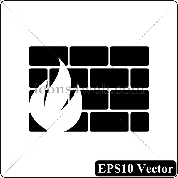 600x600 Firewall Black Icon Vector