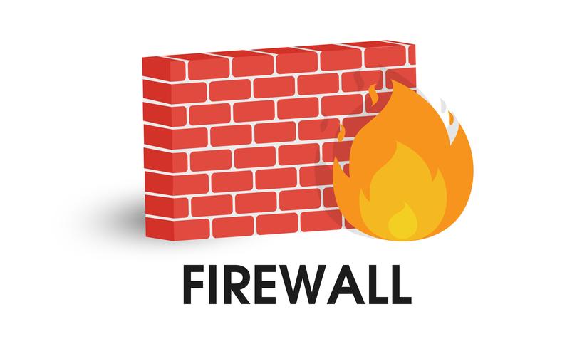 824x490 Network Firewall Icon Illustration Vector On White Background