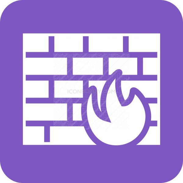 600x600 Firewall Flat Round Corner Icon