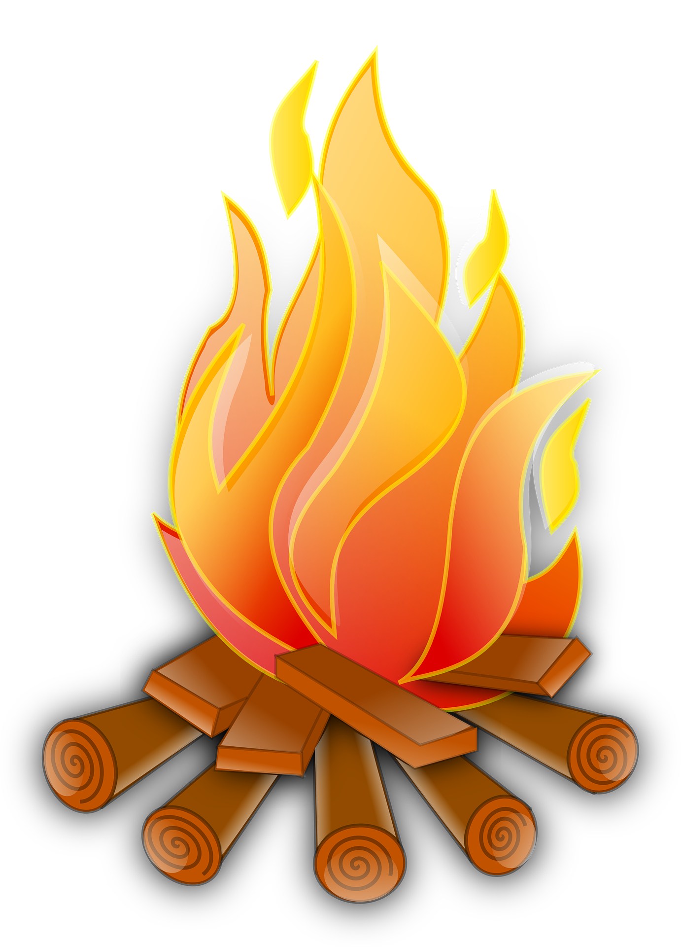 1382x1920 Cartoon Yellow Flame Firewood Vector Free Vector, Icons
