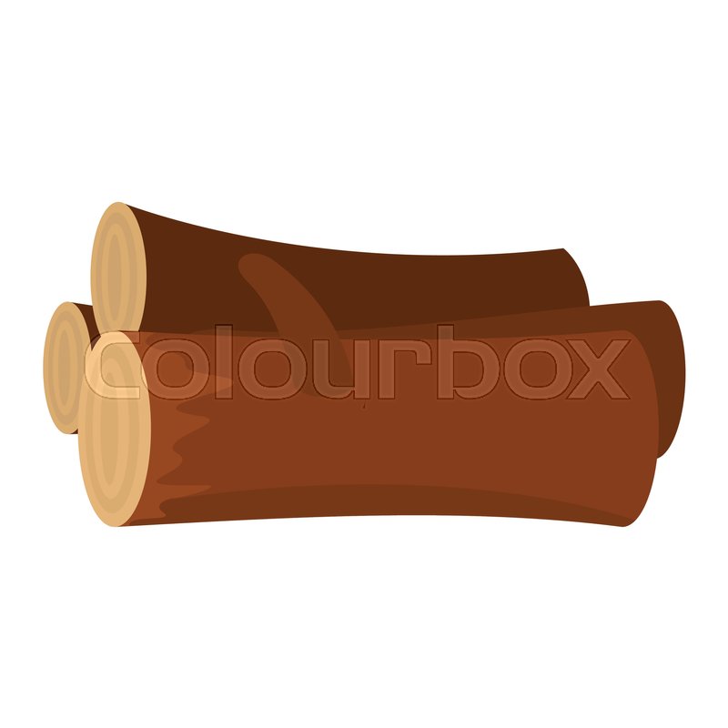 800x800 Firewood Icon Flat Cartoon Vector Stock Vector Colourbox