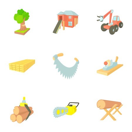 450x450 Firewood Icons Set Cartoon Illustration Of Firewood Vector