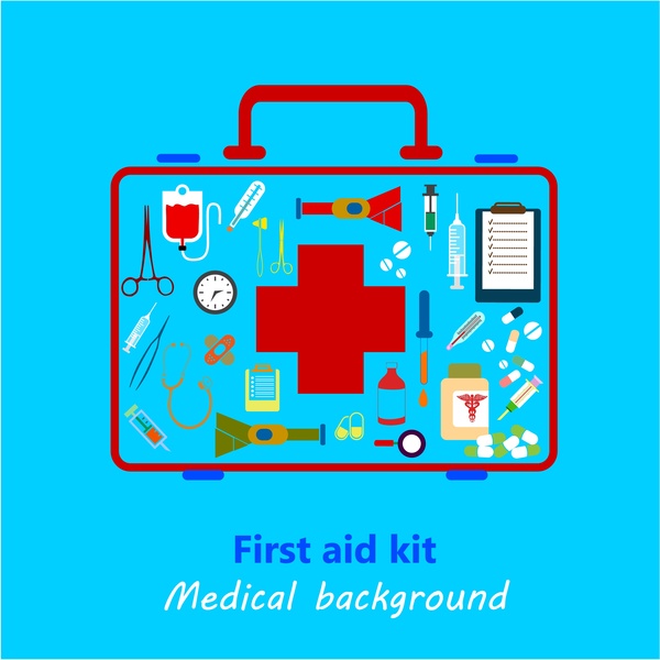 Medical Background Design With Colored First Aid Kit Free Vector 600x600 Medical Background Design With Colored First Aid Kit Free Vector