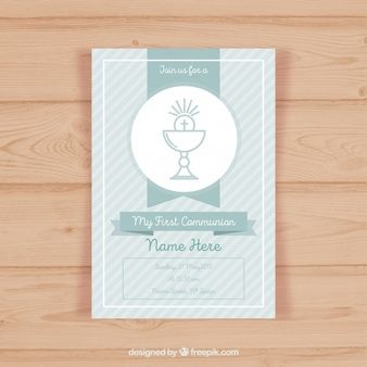 338x338 First Communion Invitation Template Koka Komuniachrzest