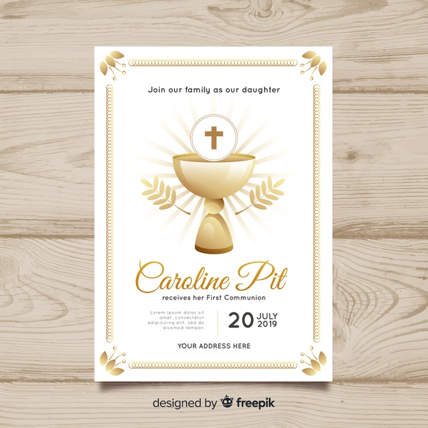 First Communion Invitation Template Vector Free Download 626x626 First Communion Invitation Template Vector Free Download