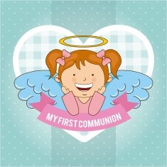 First Communion Vector Illustration Graphic Free Image 235x235 First Communion Vector Illustration Graphic Free Image