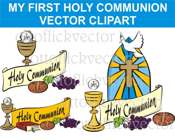 My First Holy Communion Vector Clipart Religion Symbols Etsy 570x458 My First Holy Communion Vector Clipart Religion Symbols Etsy