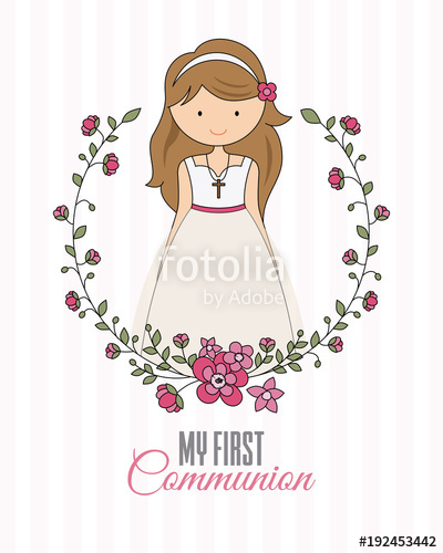 My First Communion Girl Beautiful Girl With Communion Dress 400x500 My First Communion Girl Beautiful Girl With Communion Dress