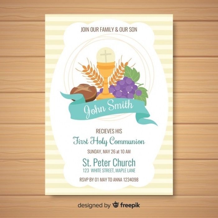 Beautiful Invitation Templates For First Holy Communion Pictures 700x700 Beautiful Invitation Templates For First Holy Communion Pictures