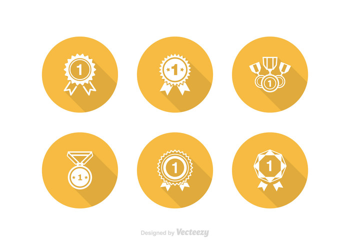 700x490 Free First Place Ribbon Vector Icon Set