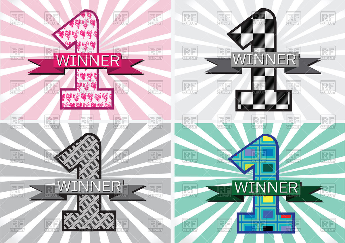1200x847 Winner And Number One First Place Signs With Ribbons