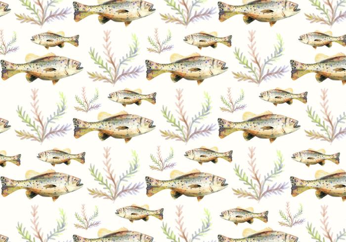 700x490 Free Vector Watercolor Bass Fish Background