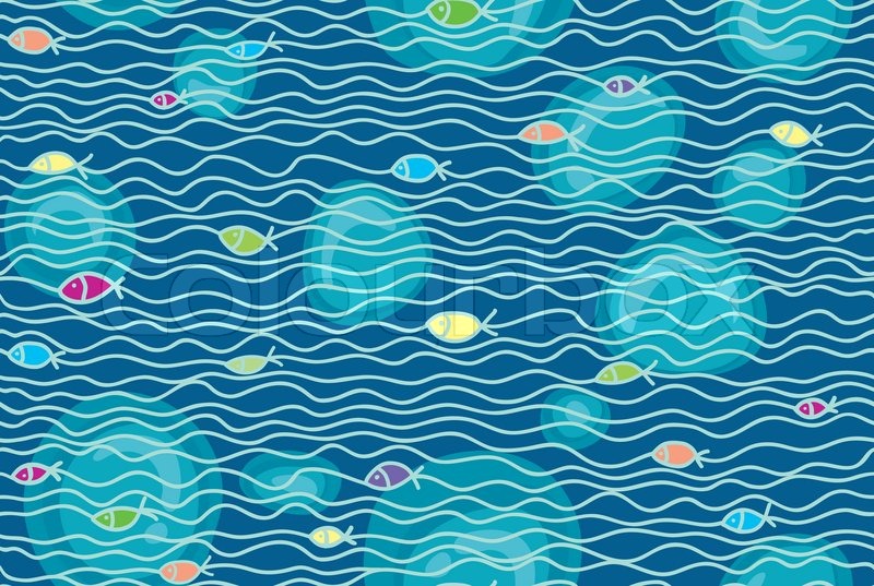 800x537 Seamless Vector Background Of The Sea Floor Colorful Fish