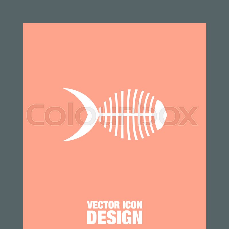 800x800 Fish Bone Vector Icon Herringbone Stock Vector Colourbox