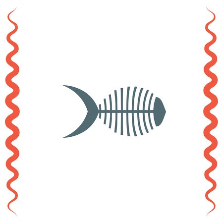 450x450 Fish Bone Vector Icon Herringbone Sign Leftovers Symbol Royalty