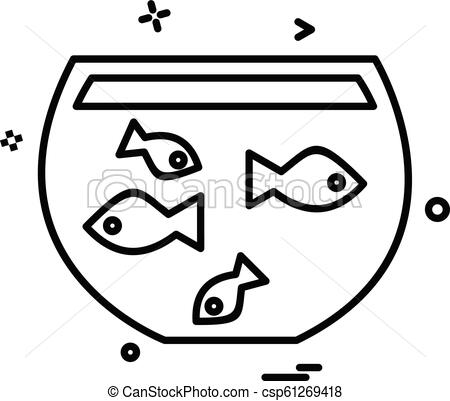 450x401 Fish Bowl Icon Design Vector