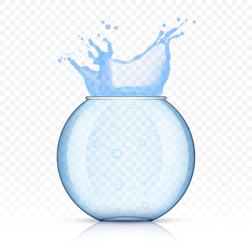 500x500 Fish Bowl Isolated With Transparent Background Vector Free Download