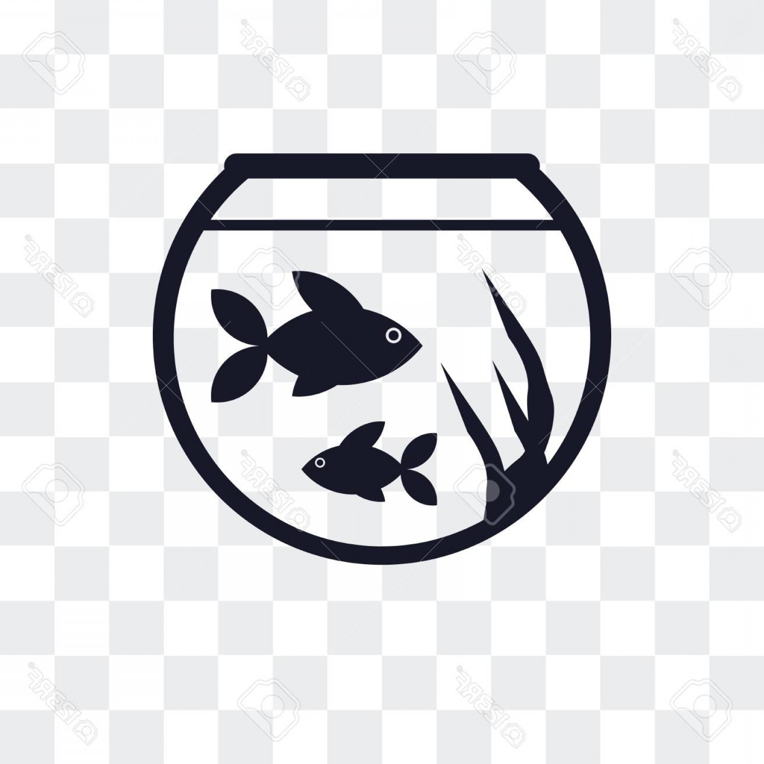 1560x1560 Photostock Vector Fish Bowl Vector Icon Isolated On Transparent