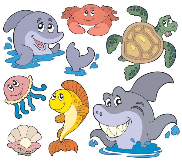 600x532 Cute Cartoony Fish Vectors