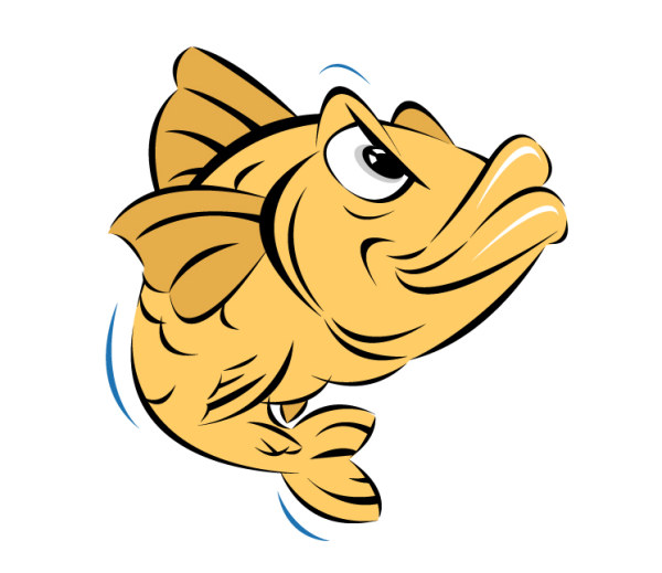 600x519 Aggressive Fish Cartoons Vector Material Download Free