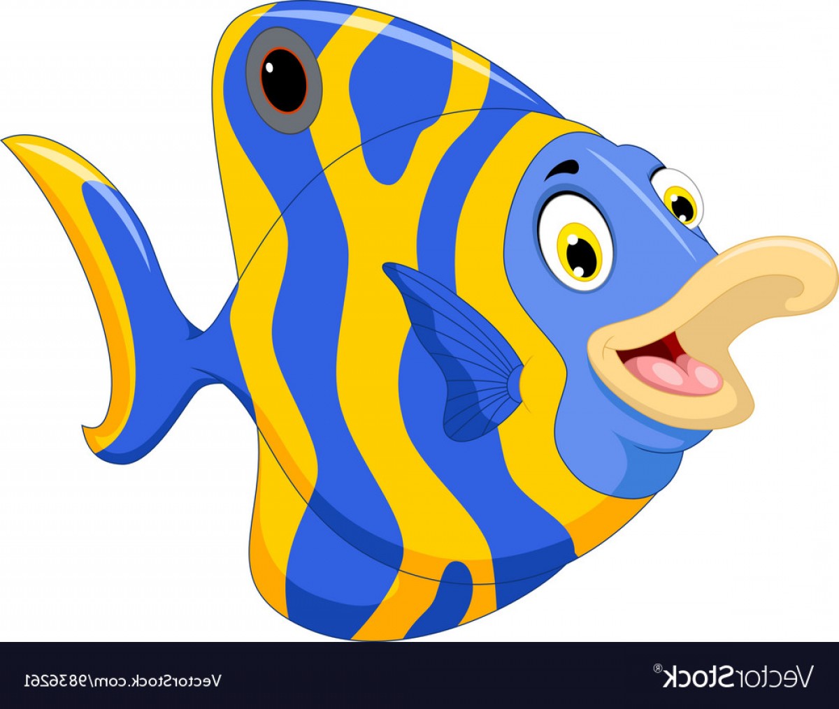 1200x1015 Vector Cartoon Angel Fish Savoyuptown