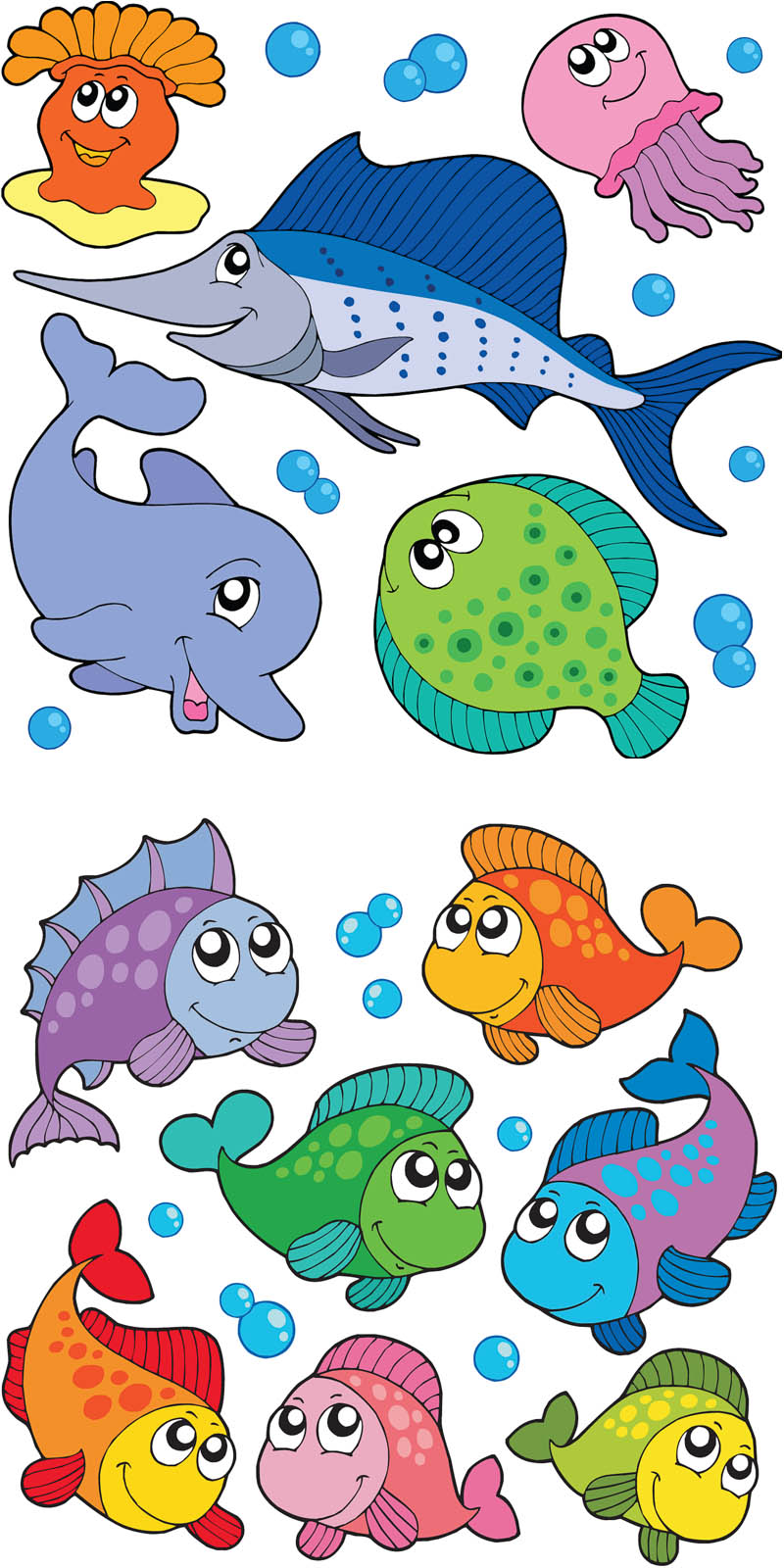 800x1600 Cartoon Fishes Vector Vector Graphics Blog