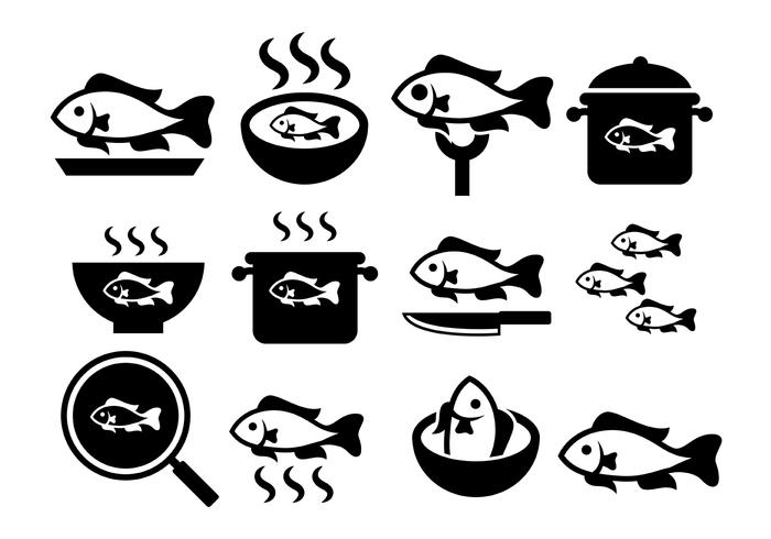 700x490 Fish Fry Vector Icons