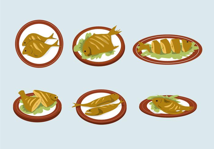 700x490 Delicious Fish Fry Vector Stock Images
