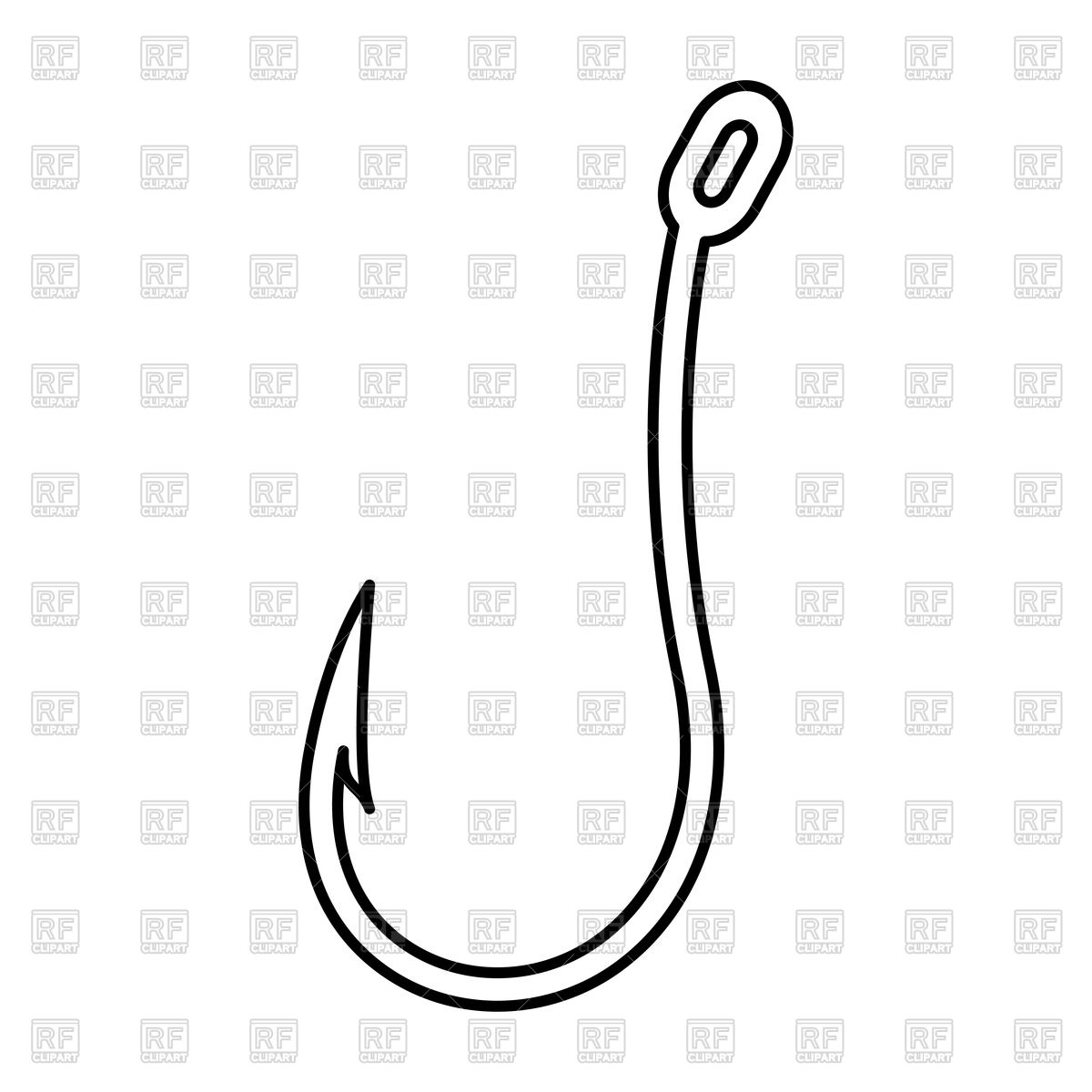 1200x1200 Fish Hook Vector Image Of Signs, Symbols, Maps