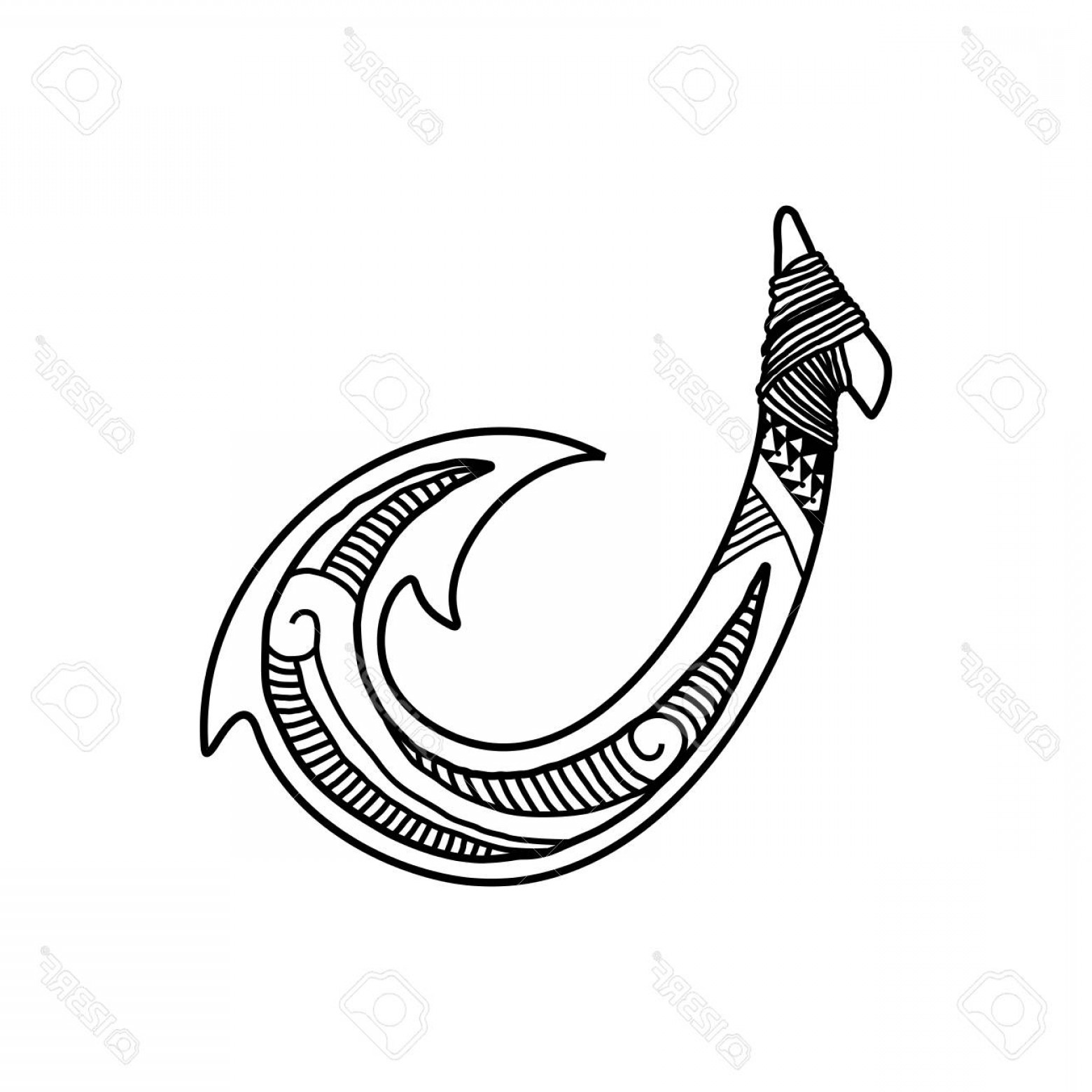 Fish Hook Vector at Vectorified.com | Collection of Fish Hook Vector ...