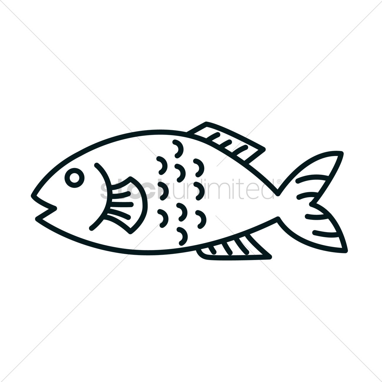 1300x1300 Fish Icon Vector Image