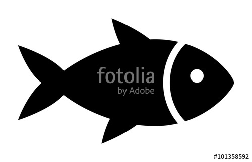 500x322 Fish Or Seafood Flat Icon For Food Apps And Websites Stock Image