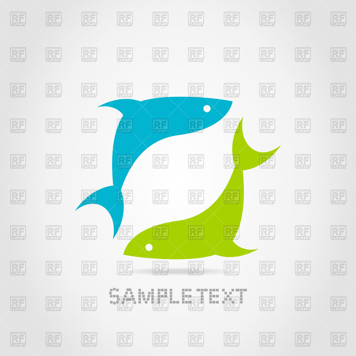 1200x1200 Blue And Green Fish Icon Vector Image Of Plants And Animals