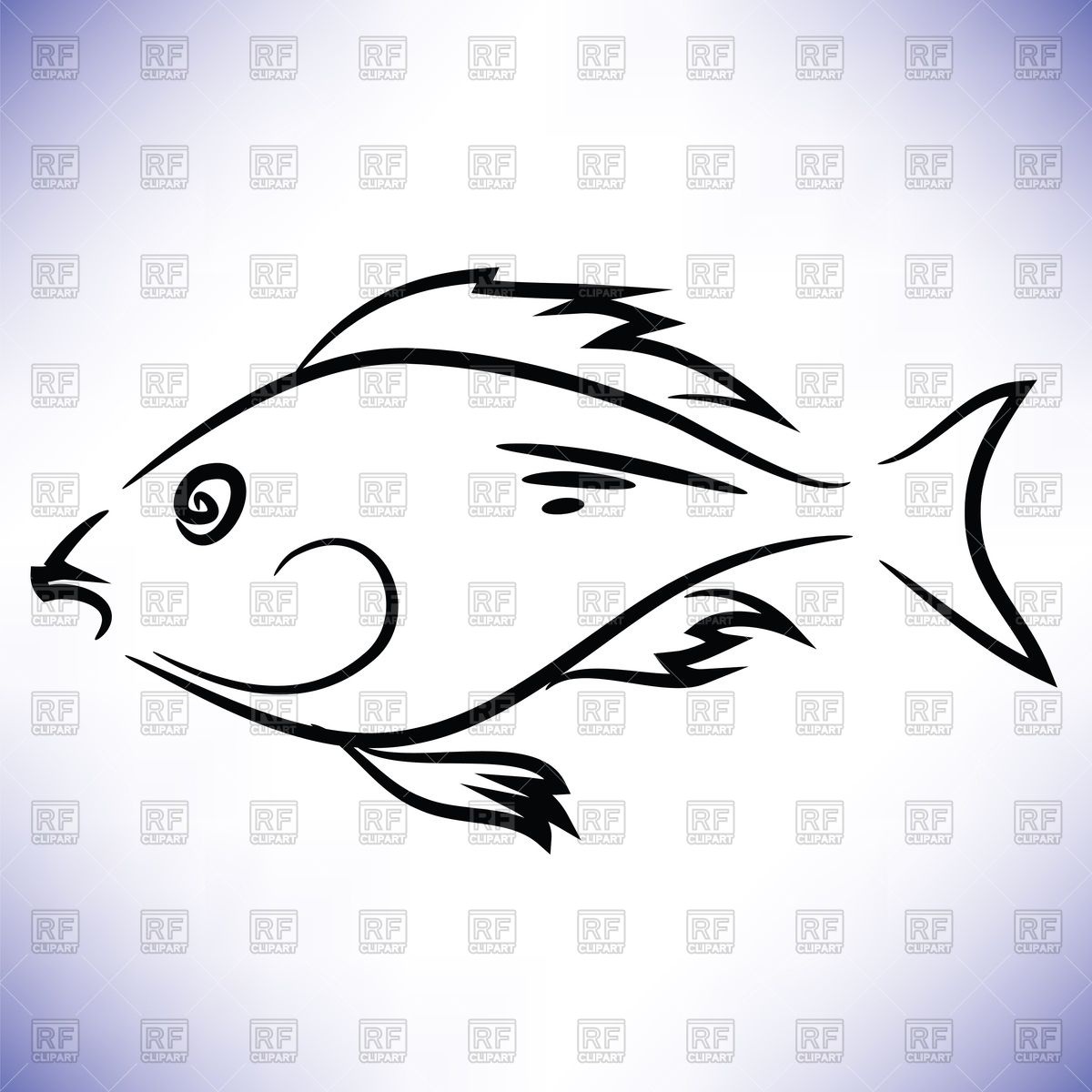 Simple Hand Drawn Fish Vector Image Of Plants And Animals 1200x1200 Simple Hand Drawn Fish Vector Image Of Plants And Animals