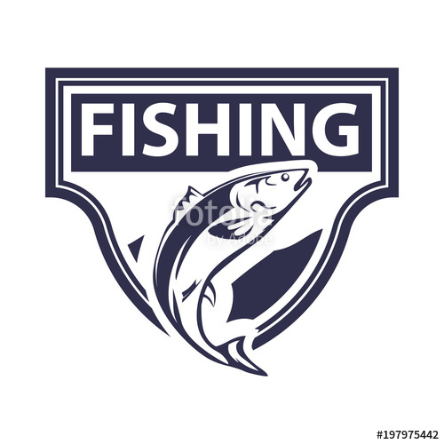 500x500 Fishing Logo Vector Stock Image And Royalty Free Vector