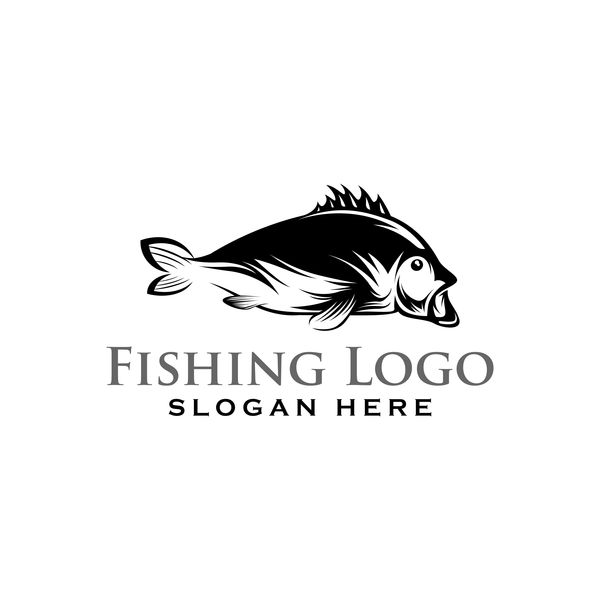 600x600 Fishing Logo Design Vector Material Free Download