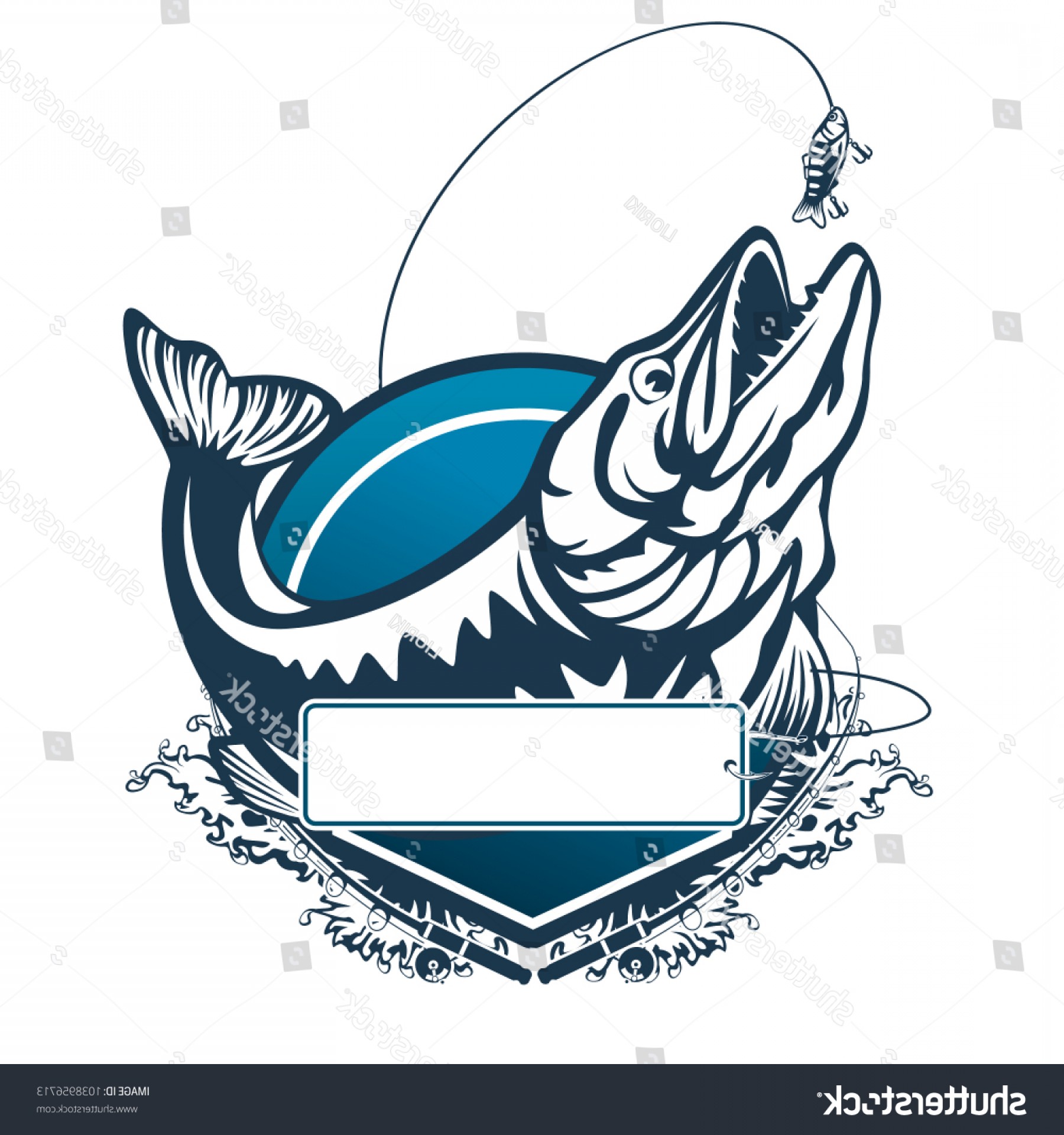 1800x1920 Pike Fishing Emblem Fish Logo Vector Geekchicpro