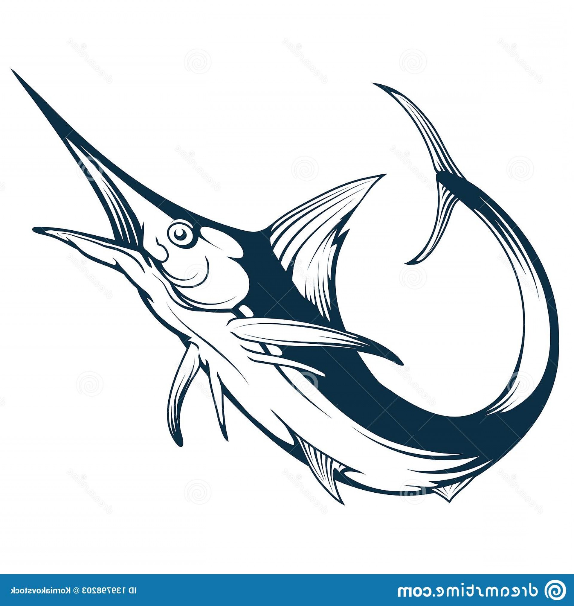 1920x2026 Blue Marlin Vector Studiogrfx